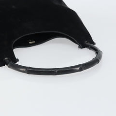 Gucci Vintage Bamboo Handle Bag Suede