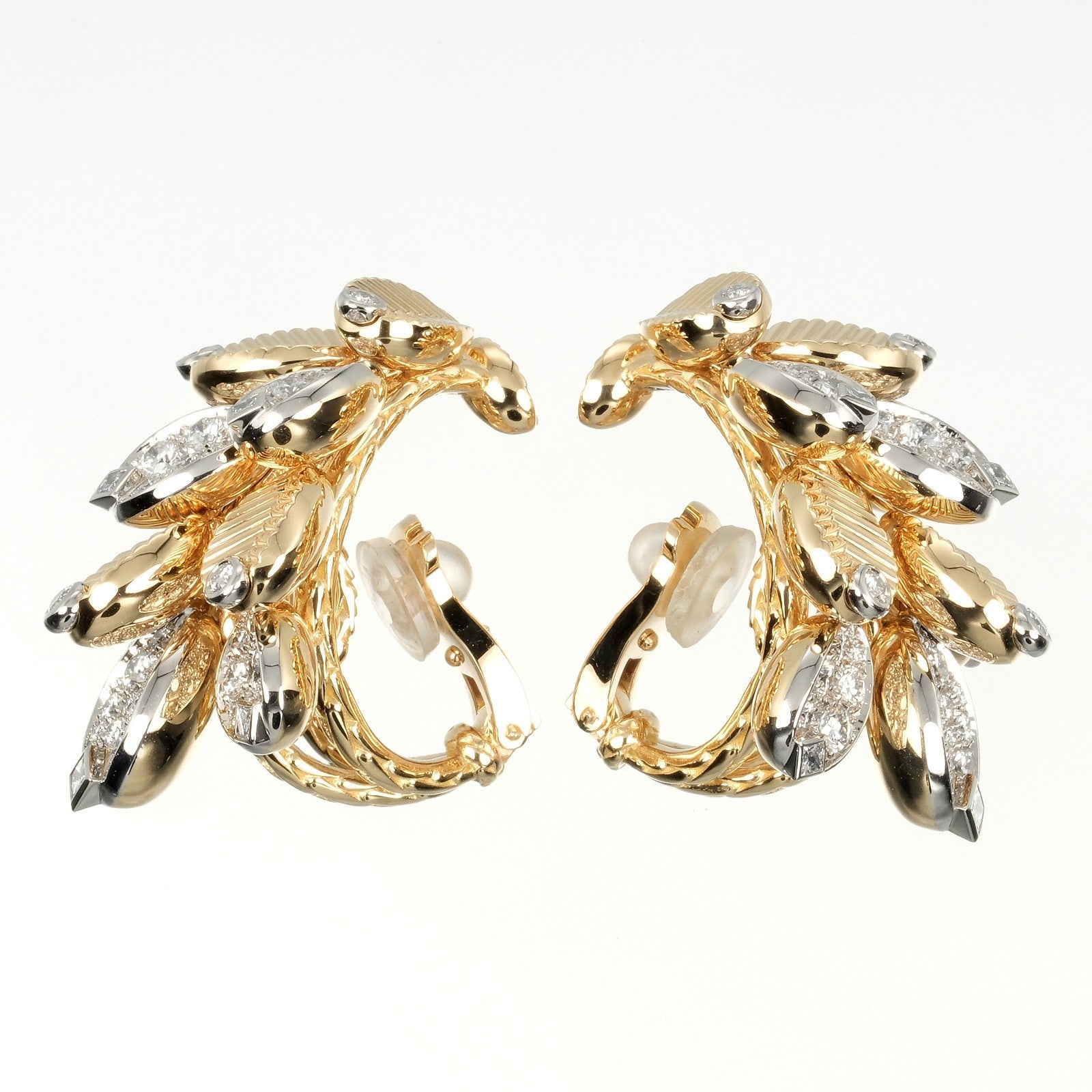 Cartier Grain de Cafe Earring Gold and Platinum