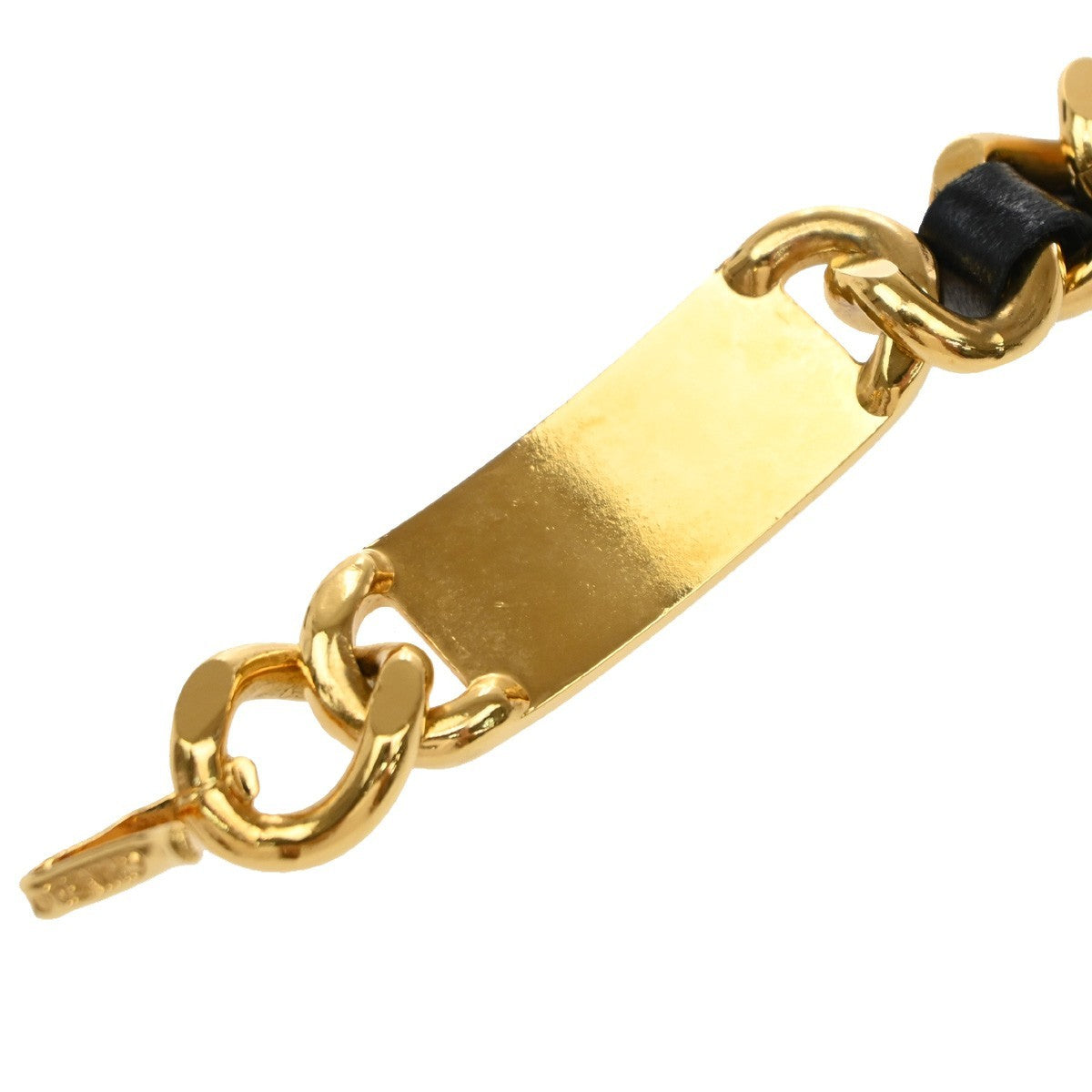 Chanel Vintage Medallion Chain Belt Metal and Leather