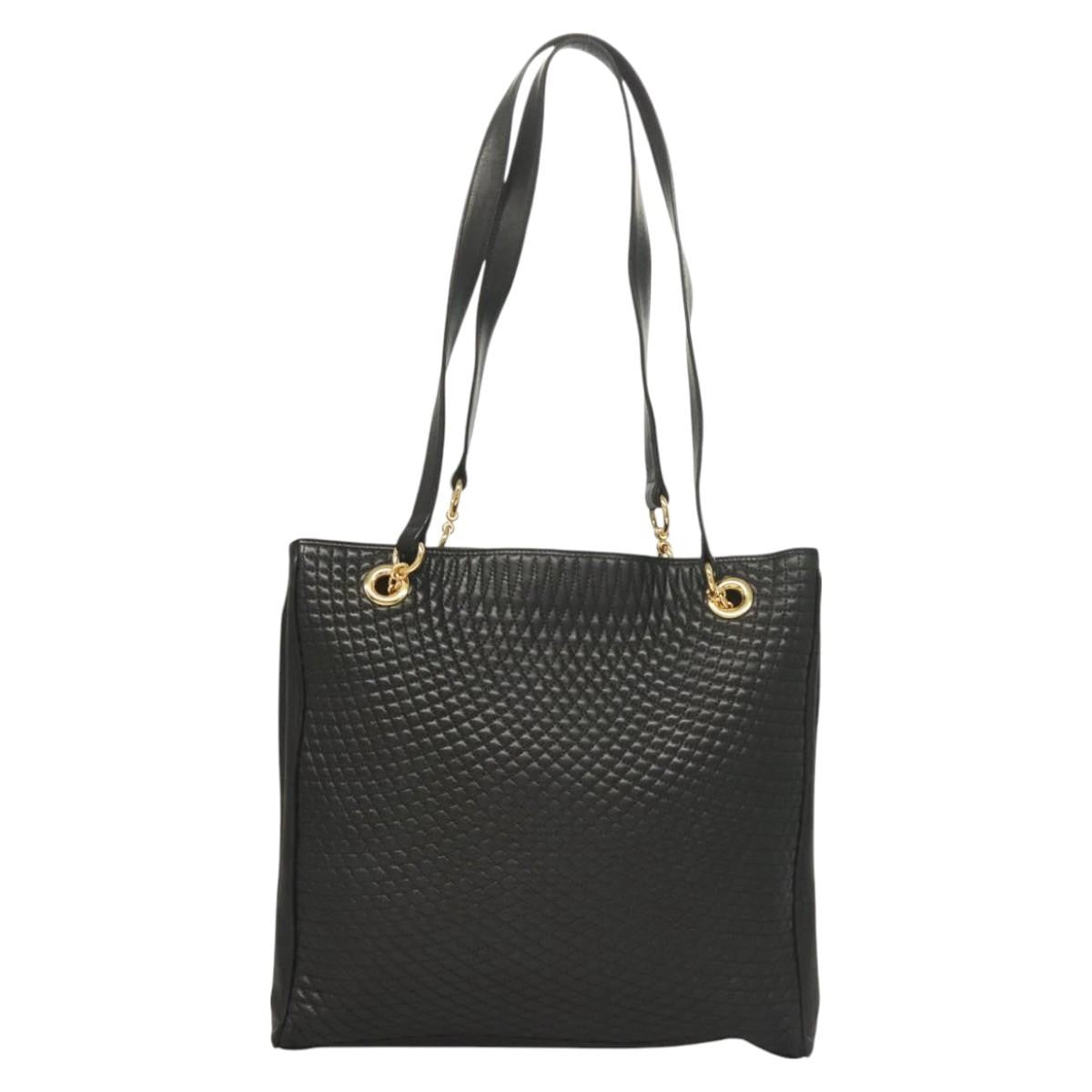 Bally Vintage Tote Bag Quilted Leather