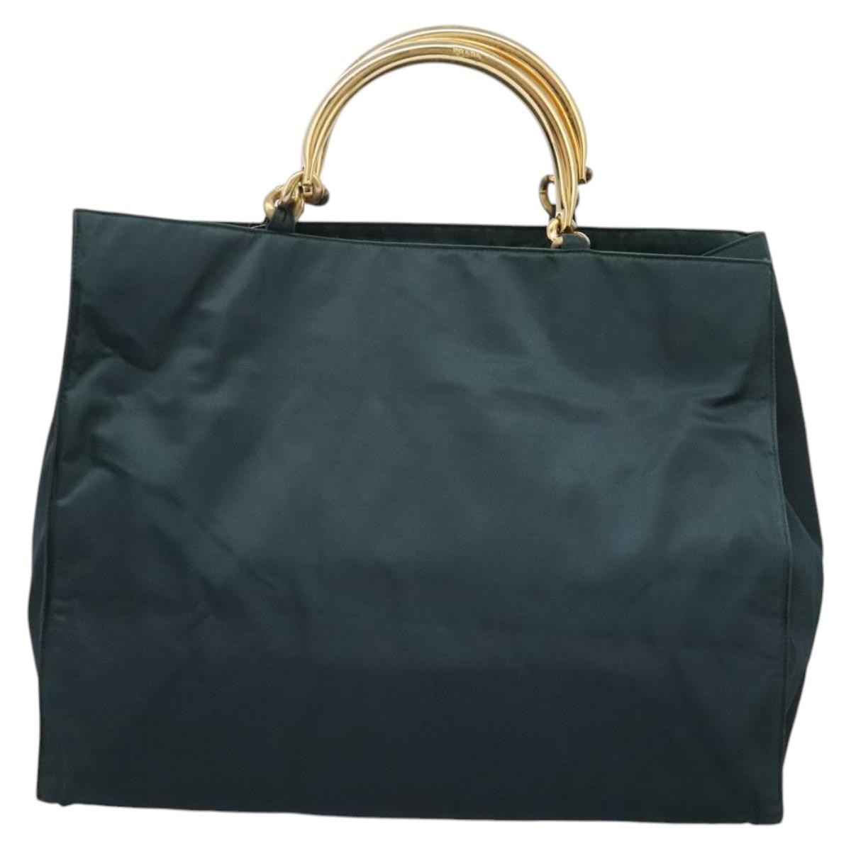 Prada Metal Handles Tote Tessuto