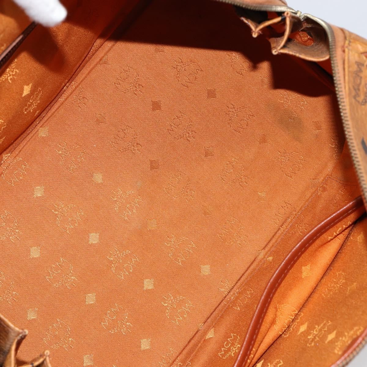 MCM Visetos Handbag Canvas and Leather