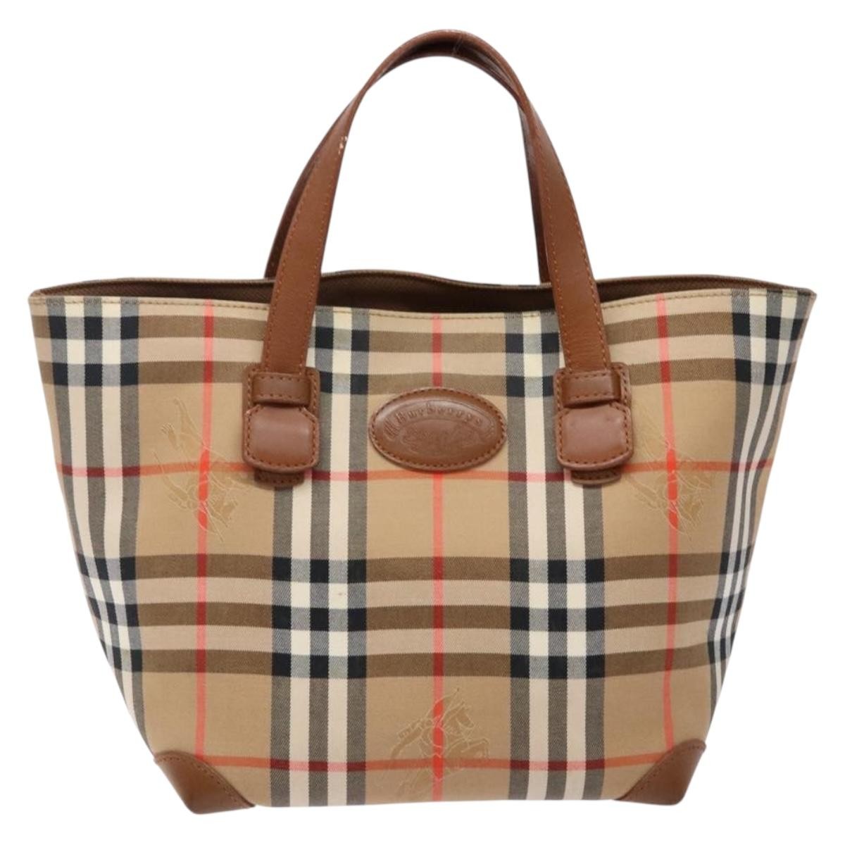 Burberry Nova Check Tote Canvas and Leather