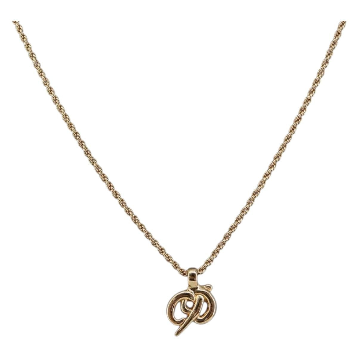 Christian Dior CD Logo necklace Metal