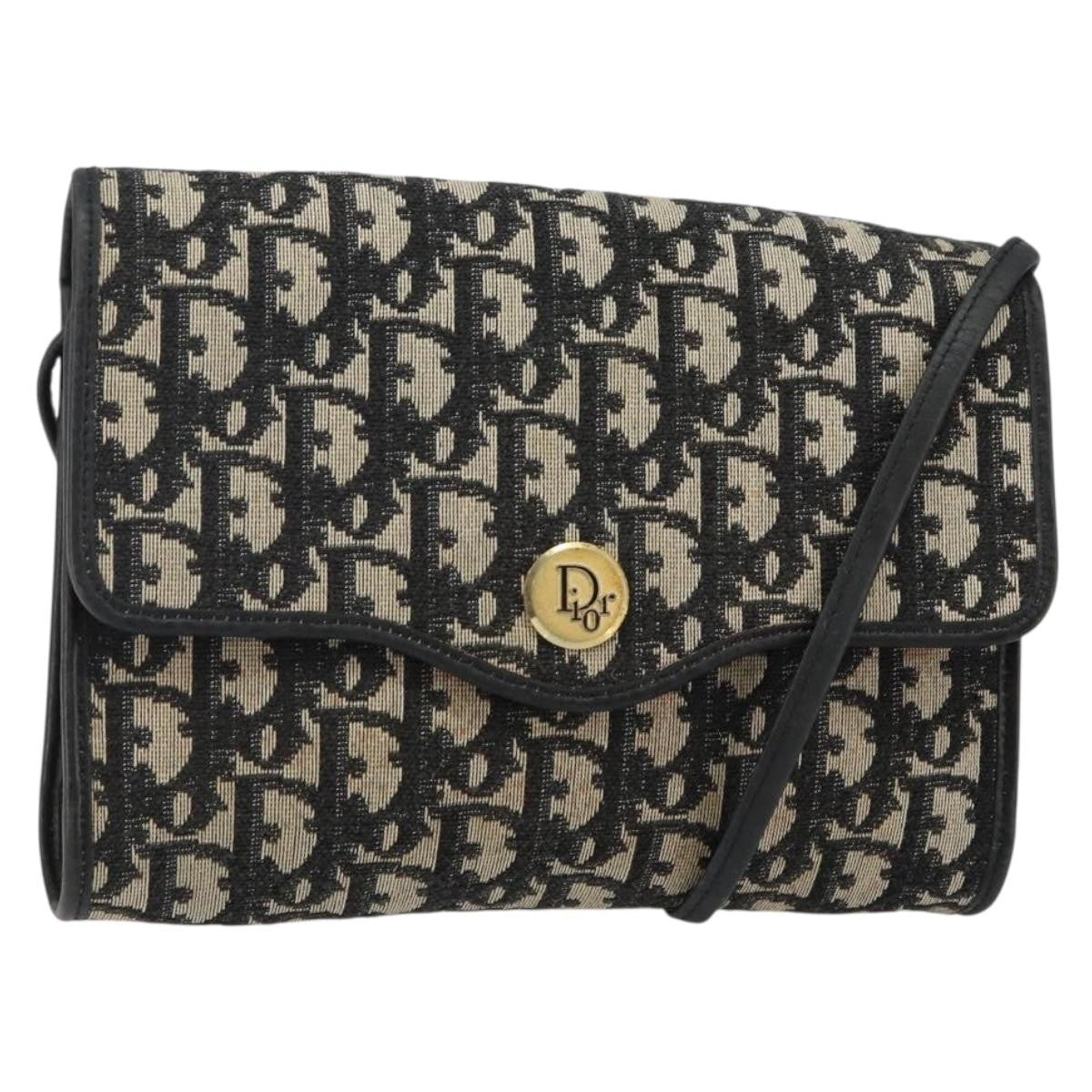 Christian Dior Vintage Trotter Shoulder Bag Canvas