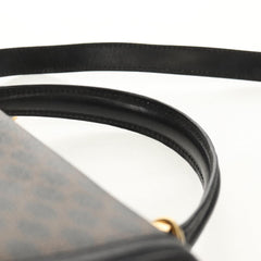 Celine Vintage Convertible Top Handle Bag Macadam Coated Canvas