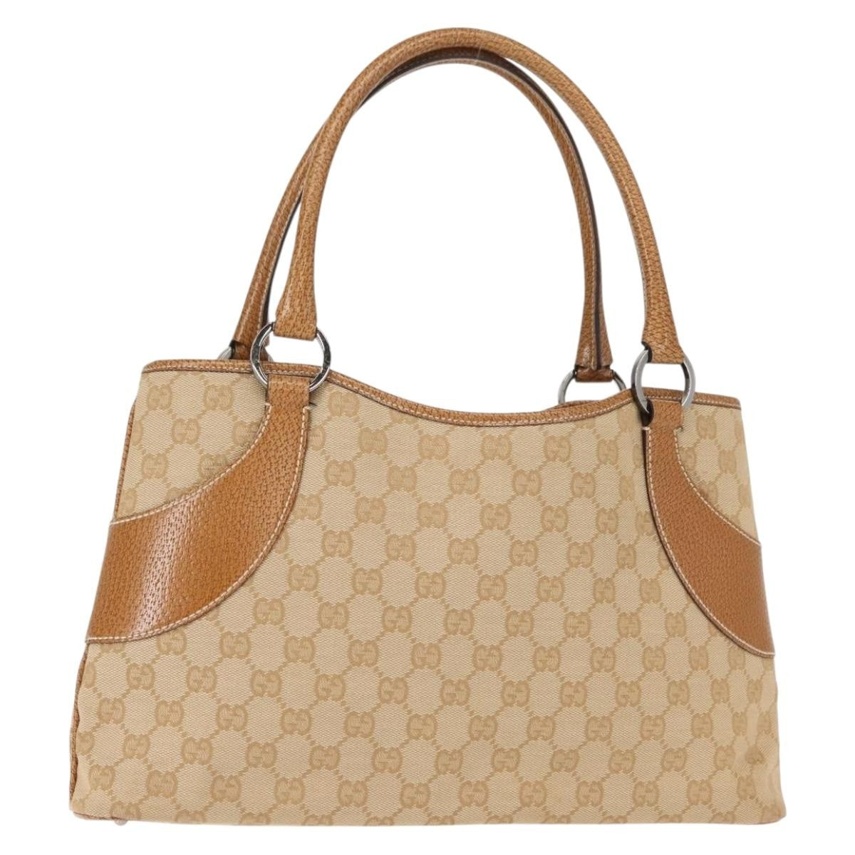 Gucci Vintage Ring Tote GG Canvas with Leather
