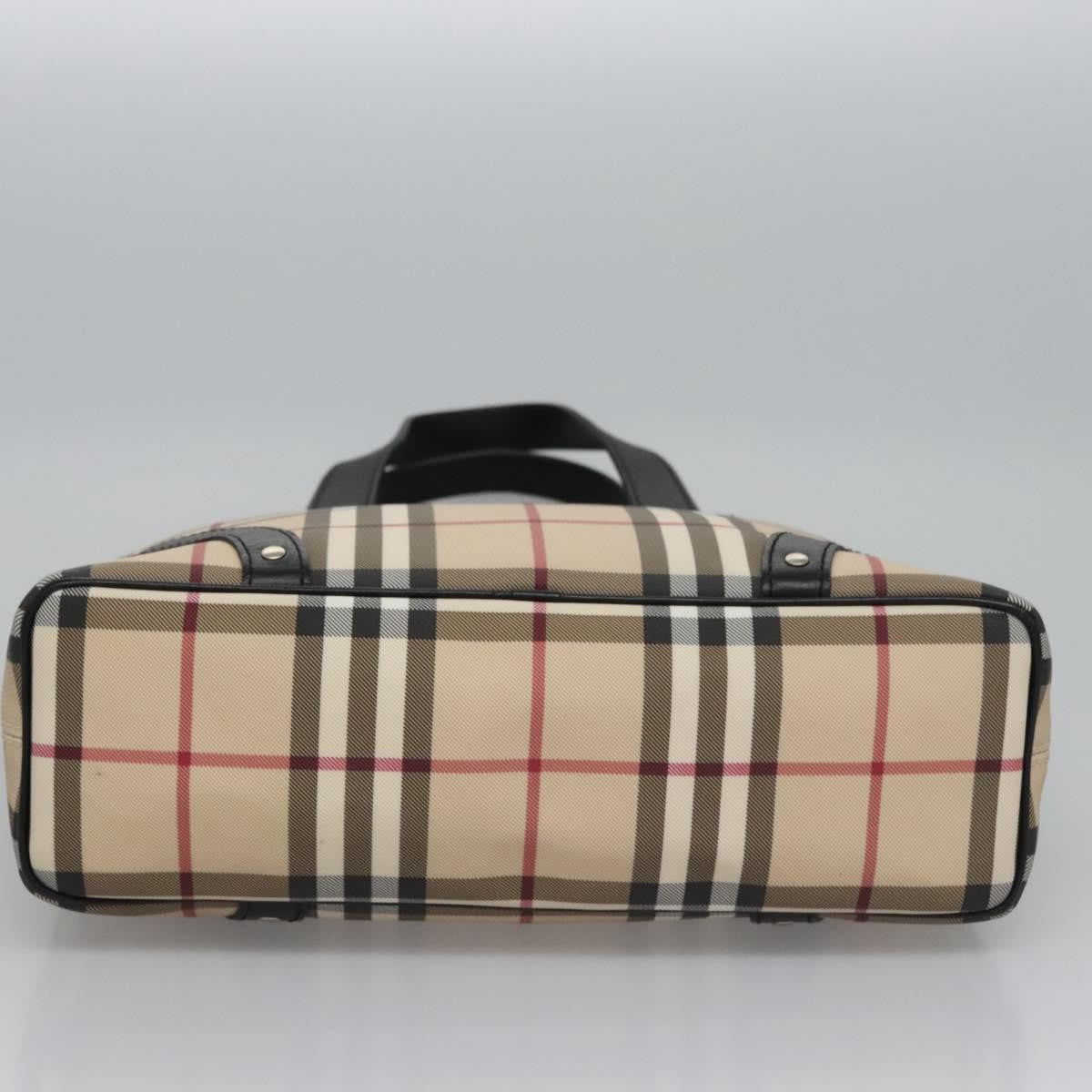 Burberry Vintage Open Tote Coated Canvas with Studded Leather