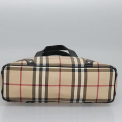 Burberry Vintage Open Tote Coated Canvas with Studded Leather