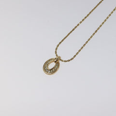 Christian Dior CD Pendant Necklace Gold-plated