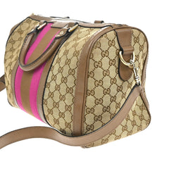 Gucci Vintage Web Boston Bag GG Canvas