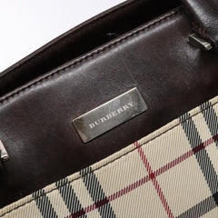 Burberry Nova Check Tote Canvas and Leather