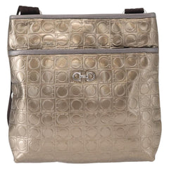 Salvatore Ferragamo Gancini Shoulder Bag Patent Leather