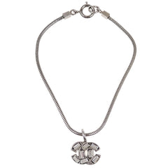 Chanel CC Chain Bracelet Metal with Faux Pearl