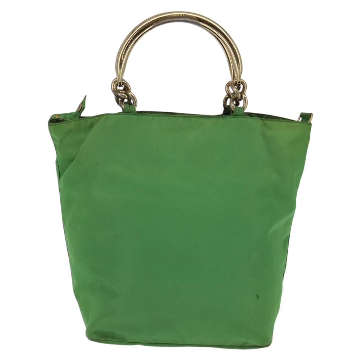Prada Metal Handles Tote Tessuto