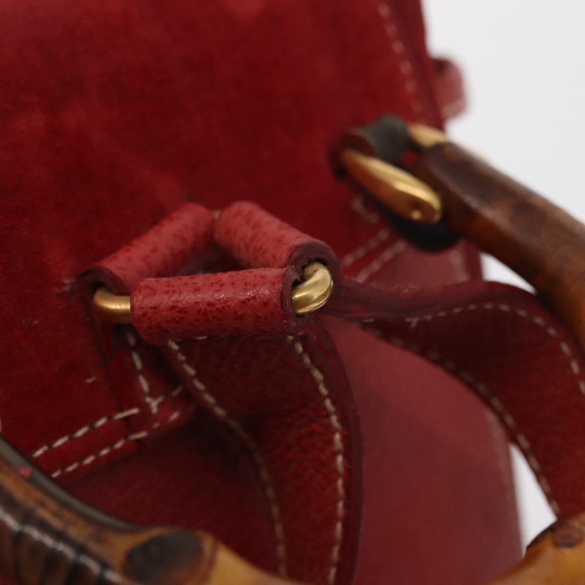 Gucci Vintage Bamboo Backpack Suede
