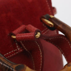 Gucci Vintage Bamboo Backpack Suede