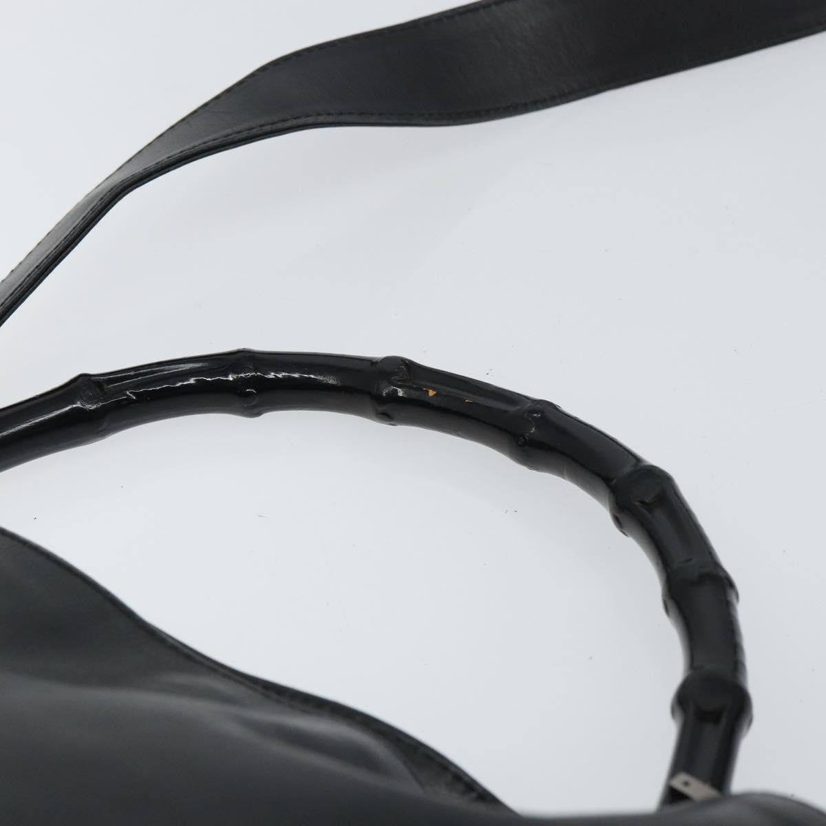 Gucci Vintage Bamboo Handle Open Hobo Leather