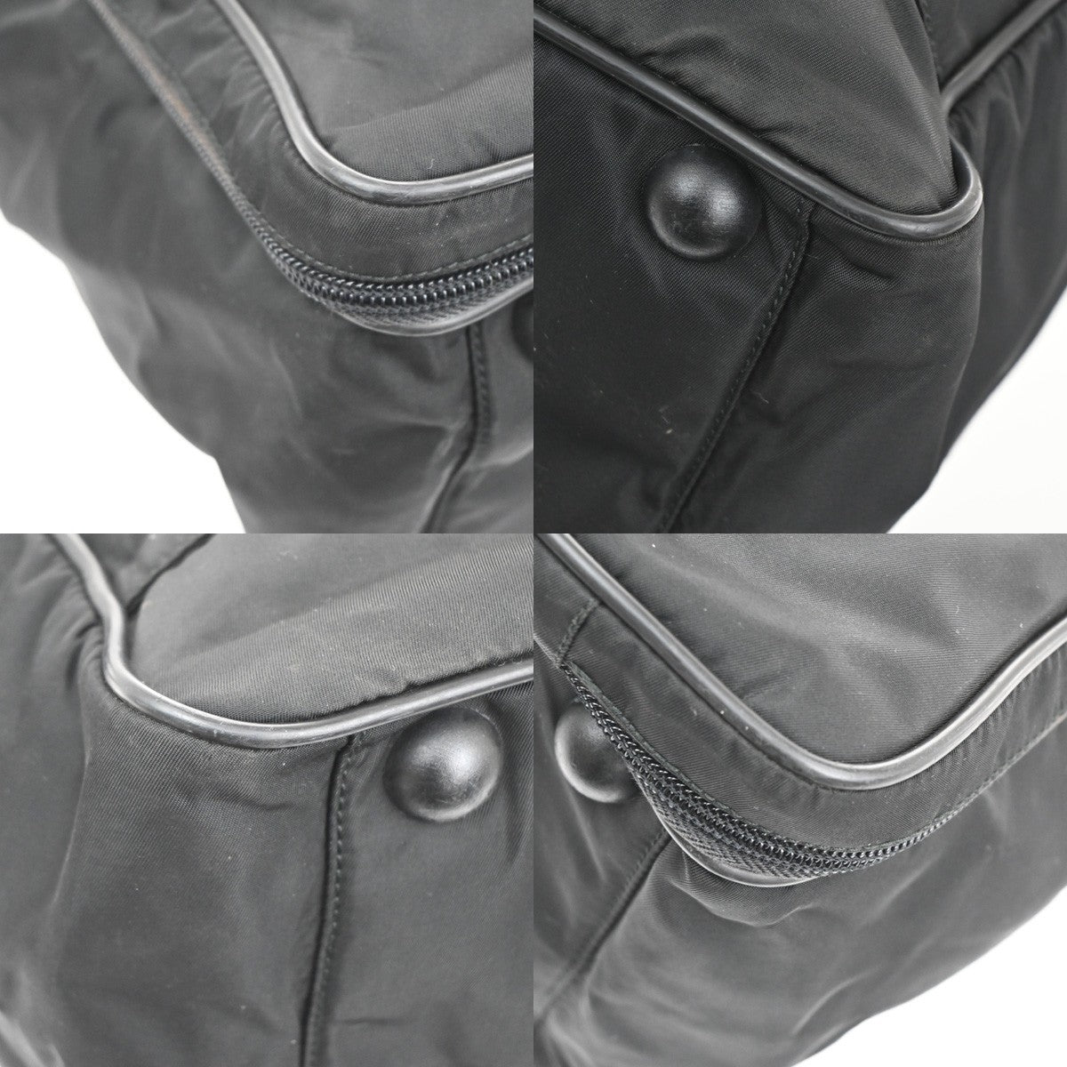 Prada Expandable Front Zip Boston Bag Tessuto