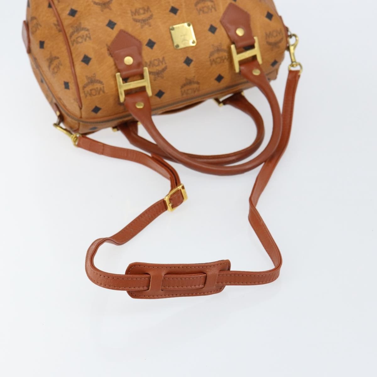 MCM Visetos Handbag Canvas and Leather