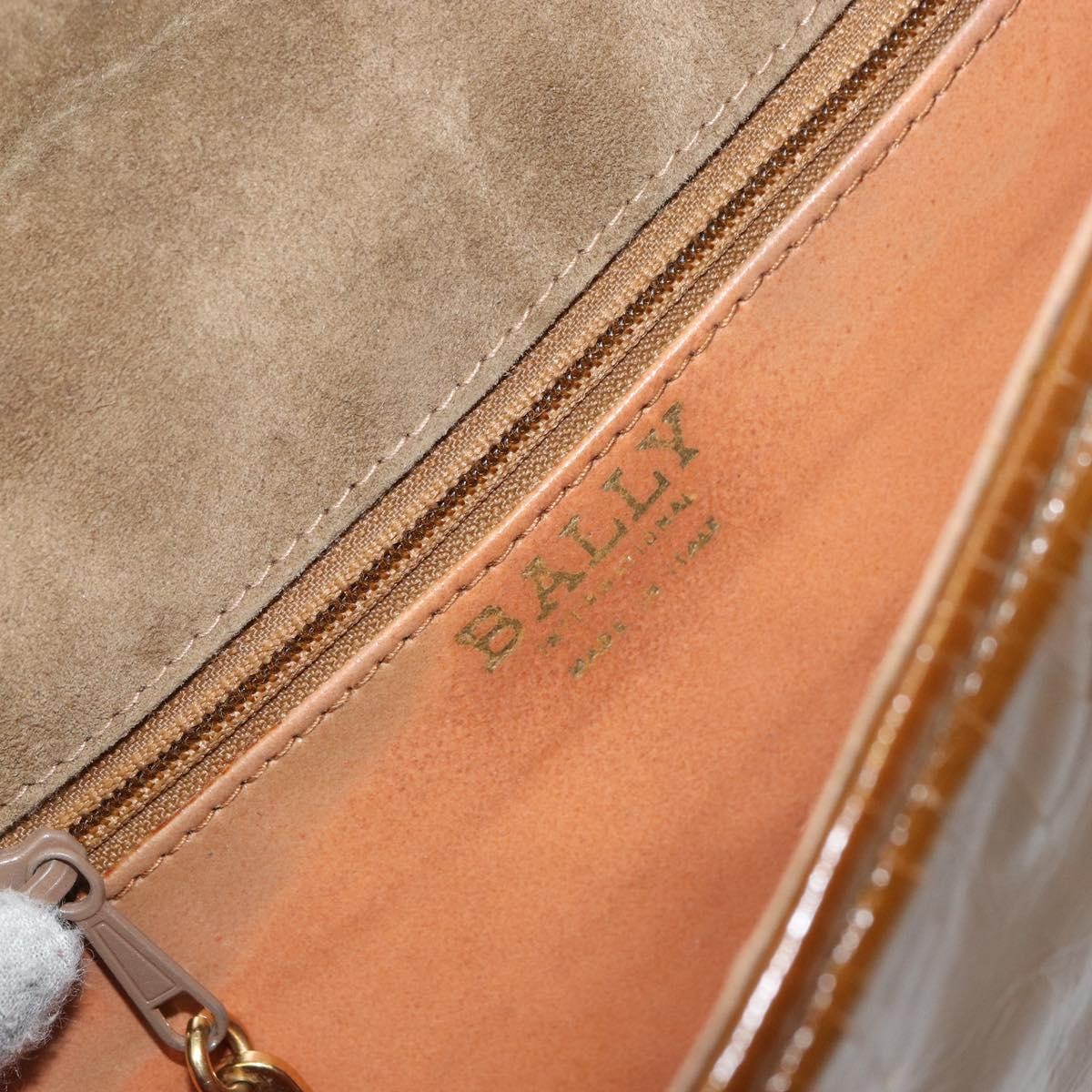 Bally Vintage Chain Shoulder Bag Quilted Patent leather