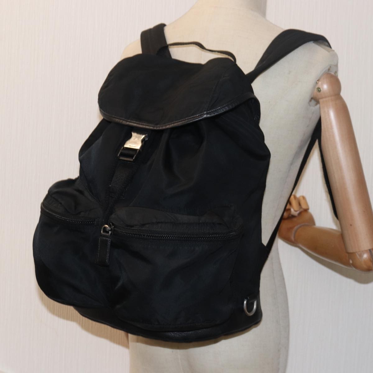 Prada Double Front Pocket Backpack Tessuto