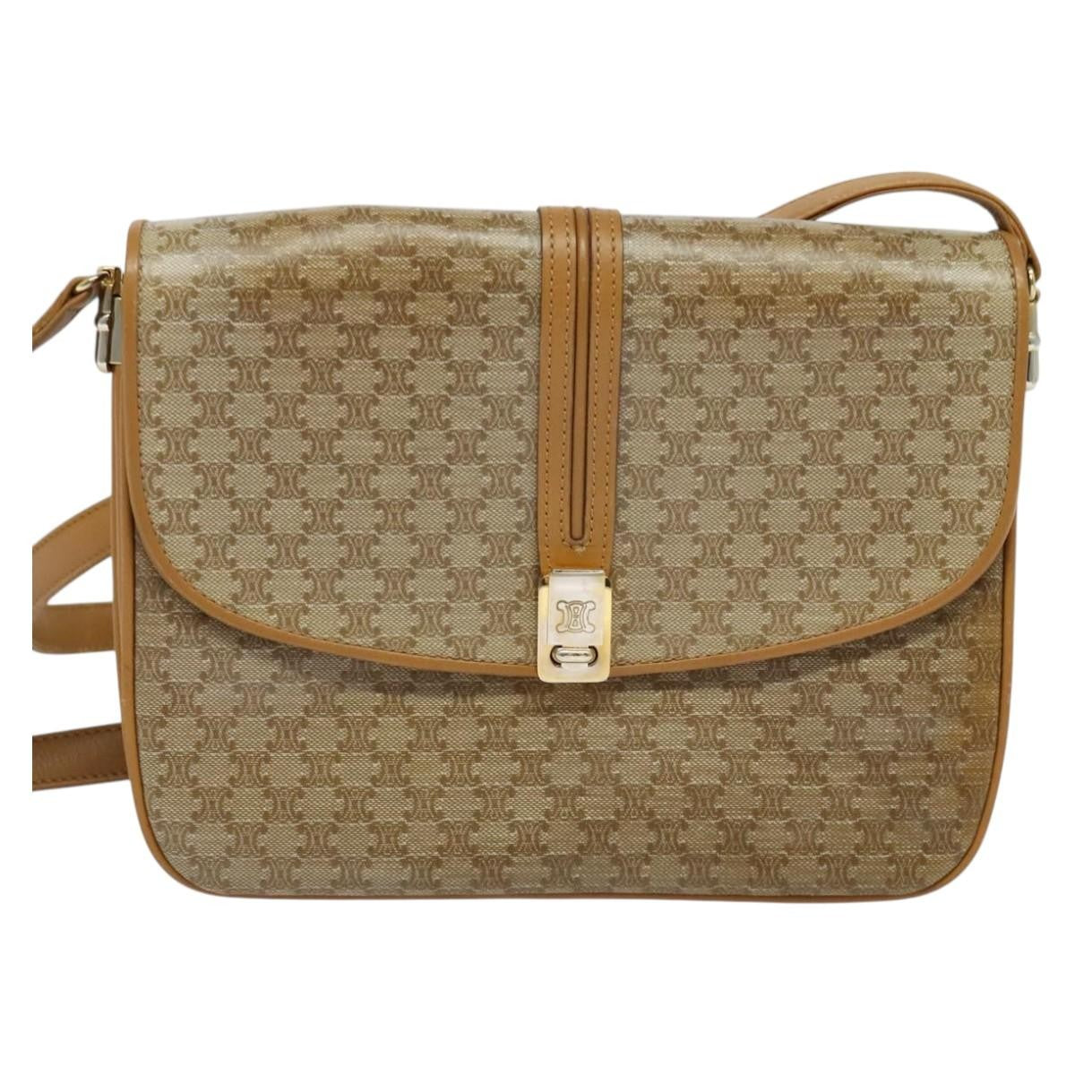 Celine Macadam Shoulder Bag PVC Leather