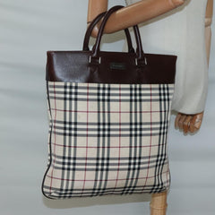 Burberry Nova Check Tote Nylon