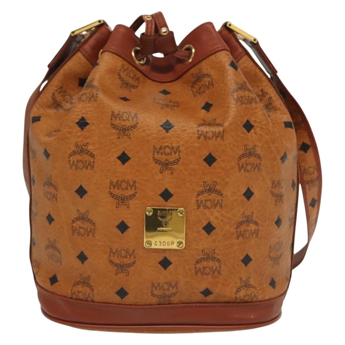MCM Drawstring Shoulder Bag Leather