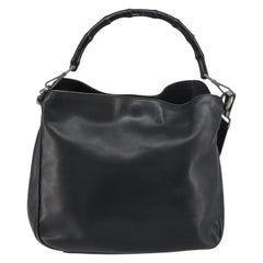 Gucci Vintage Bamboo Handle Open Hobo Leather