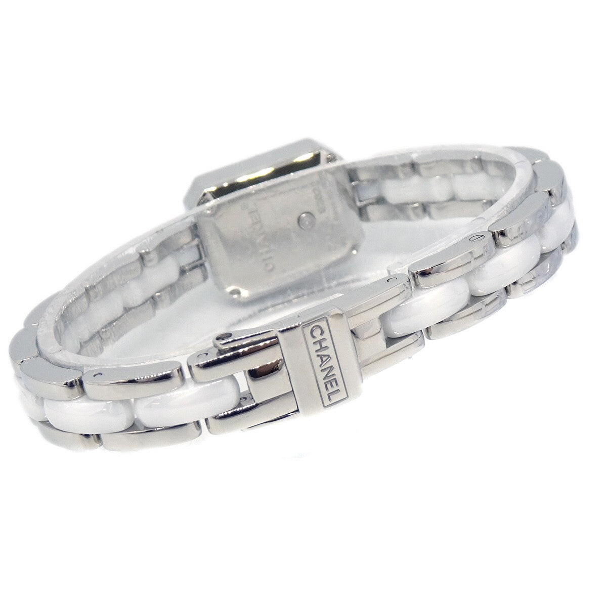 Chanel Premiere Mini Quartz Watch Stainless Steel and Ceramic with Diamond Bezel