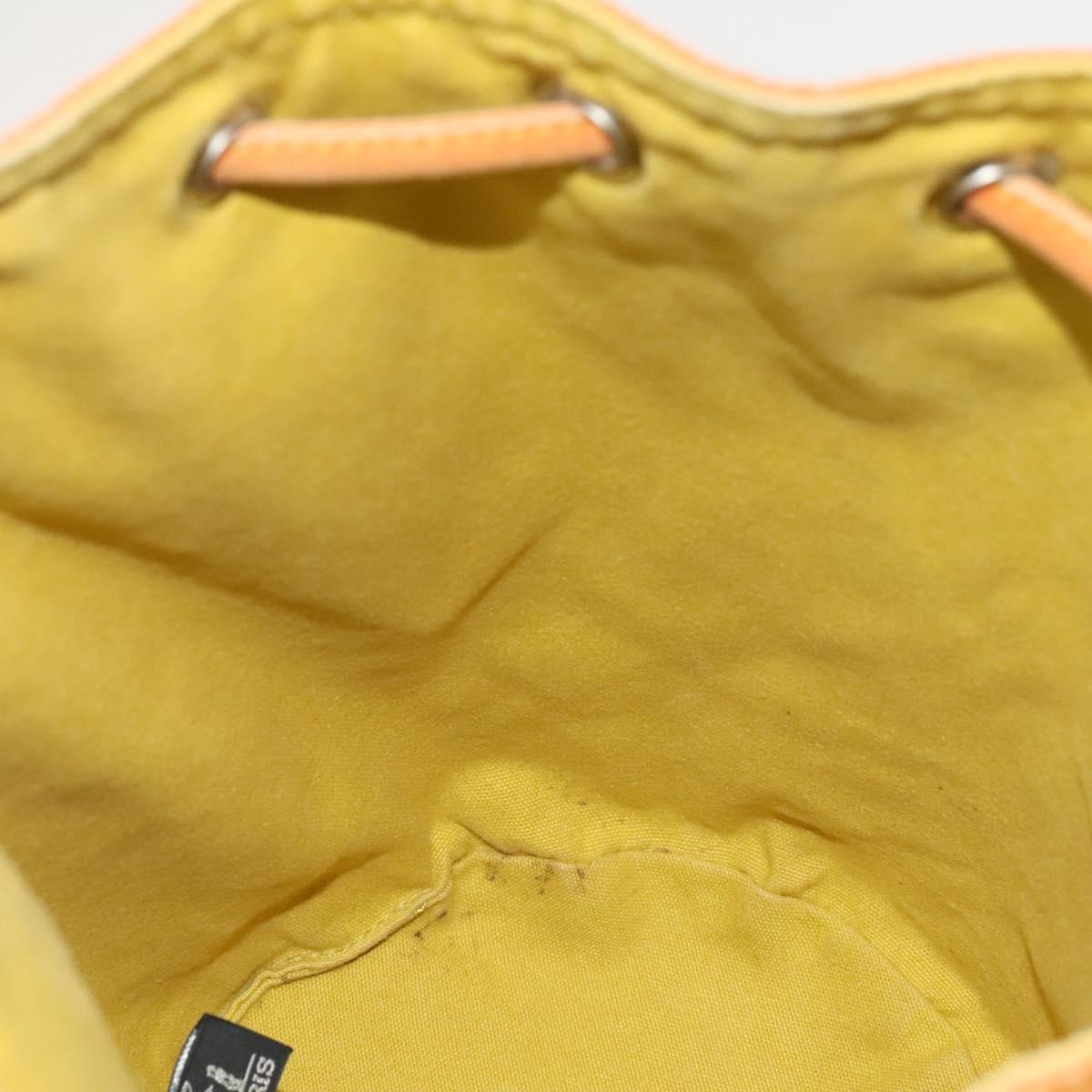 Hermes Polochon Mimile Drawstring Backpal Canvas