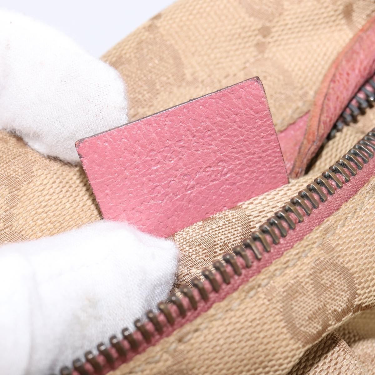 Gucci Vintage Double Belt Bag GG Canvas with Leather