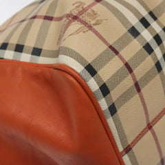 Burberry Canterbury Panels Tote Haymarket Coated Canvas and Leather