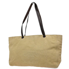 Chanel Vintage CC Tote Canvas with Leather