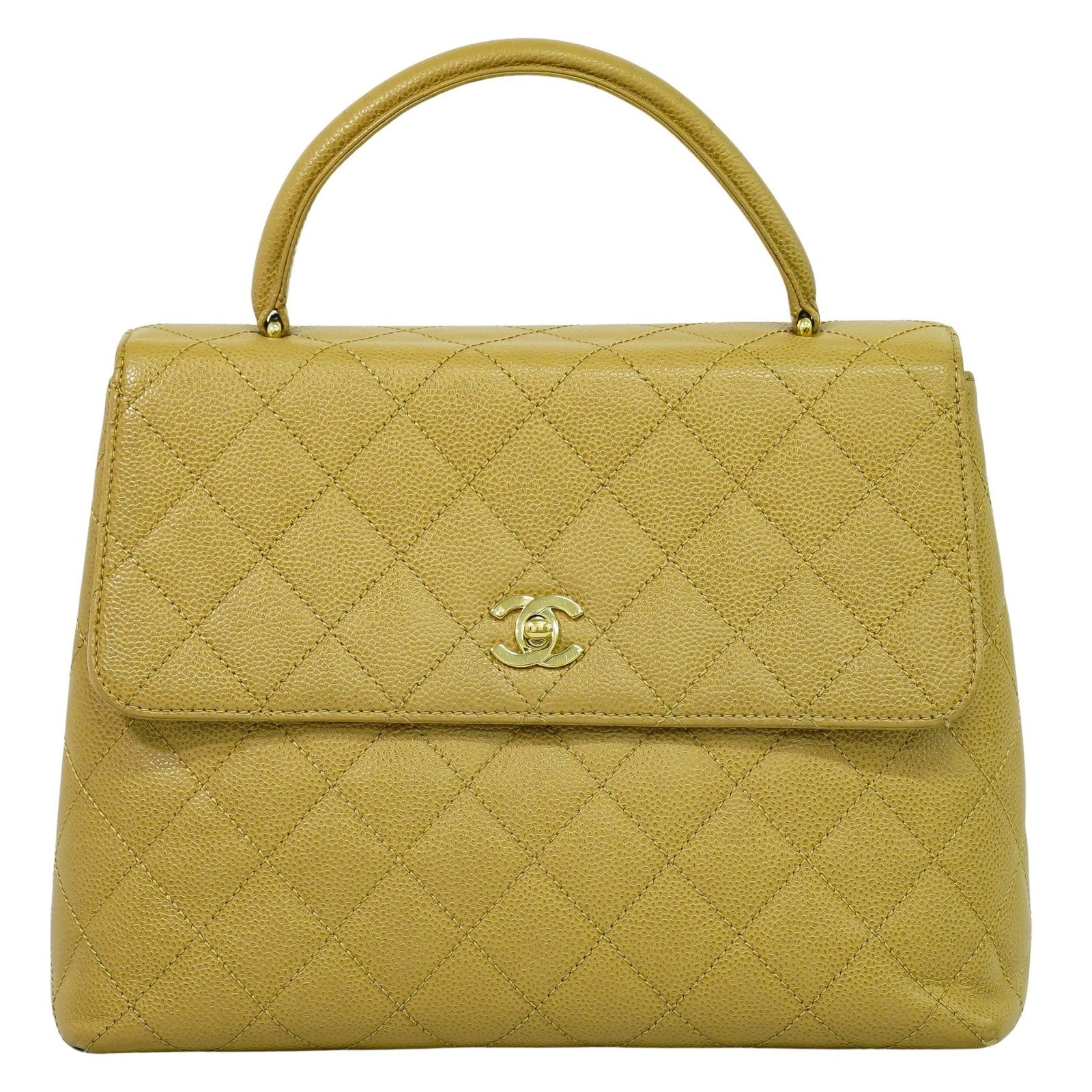 Chanel Coco Top Handle Bag Quilted Caviar