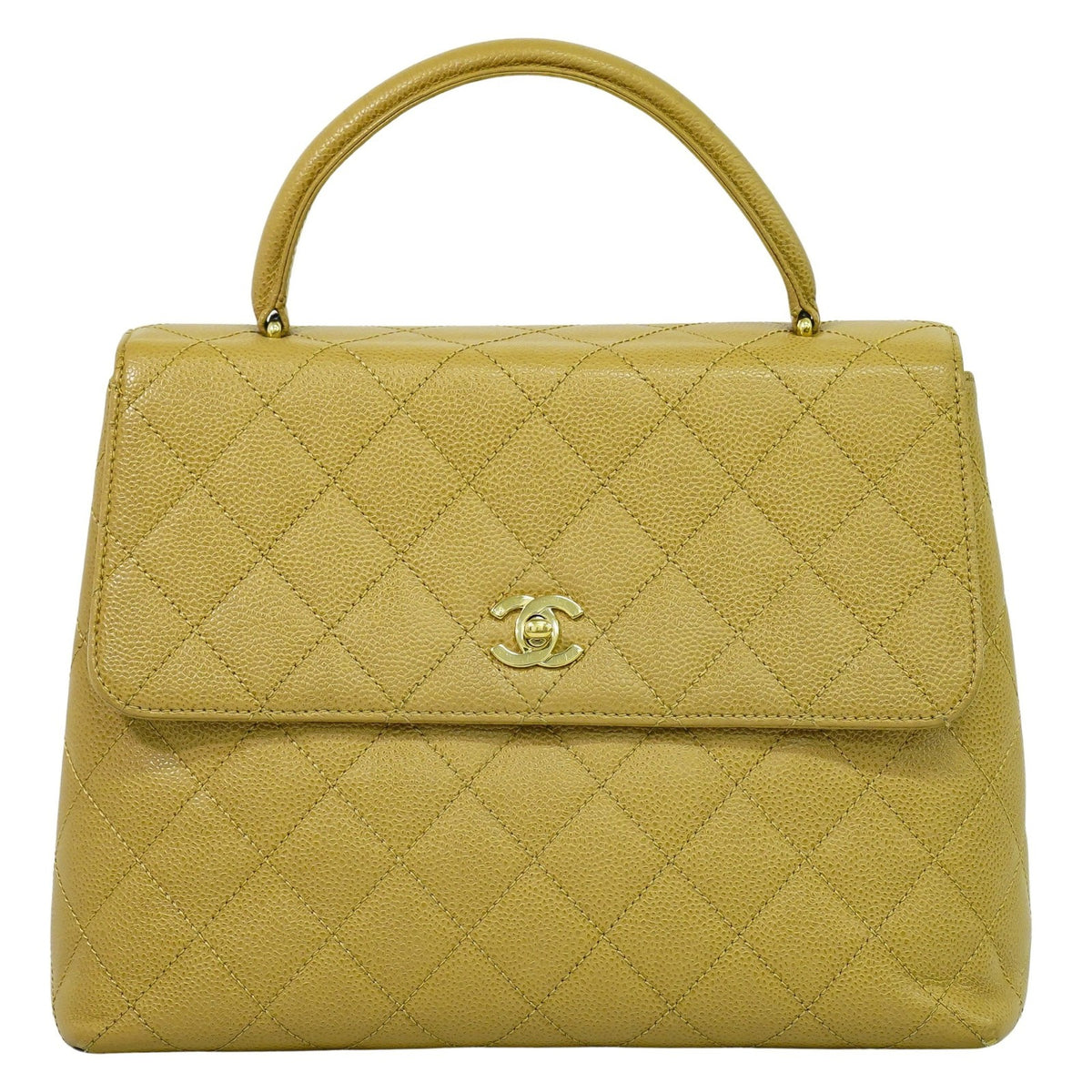 Chanel Coco Top Handle Bag Quilted Caviar