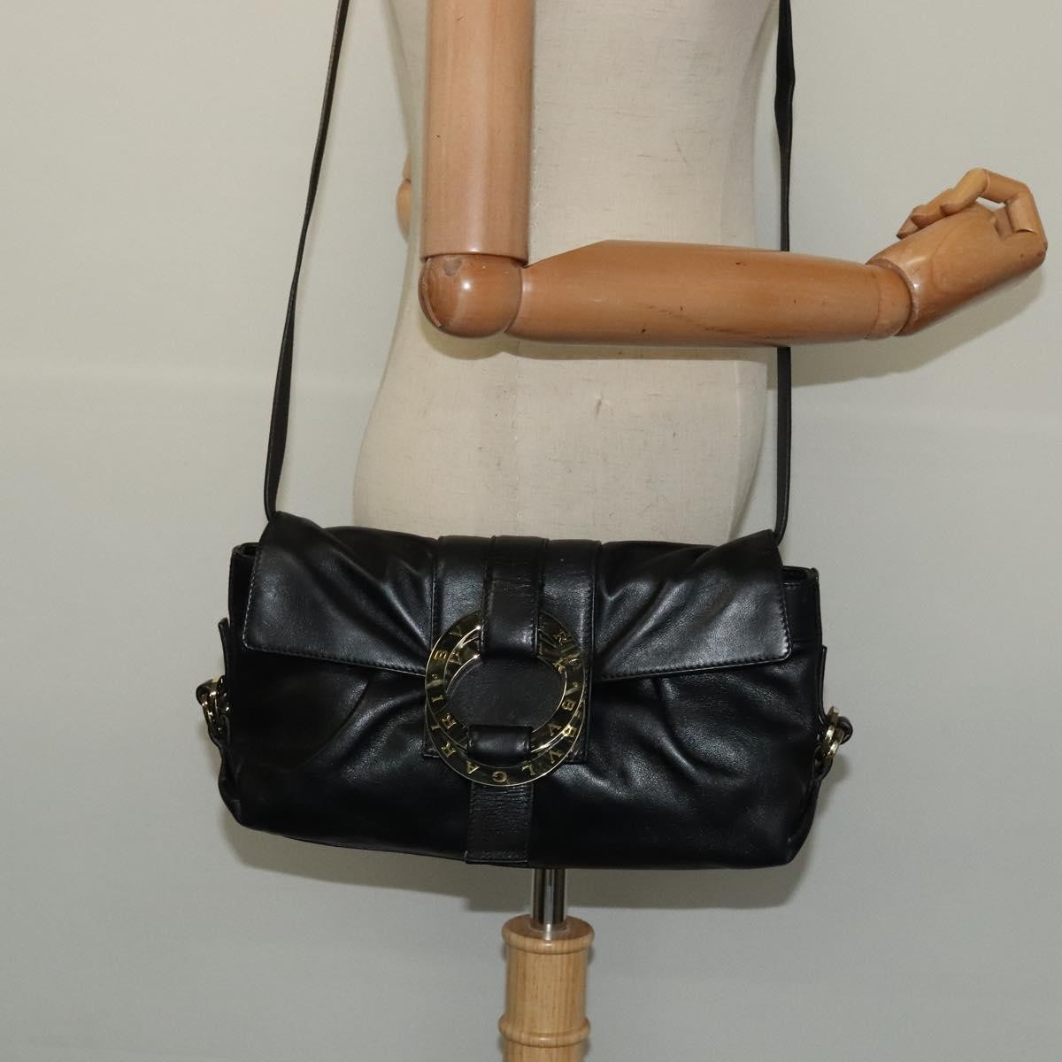Bvlgari Chandra Flap Shoulder Bag Leather