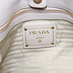 Prada Chain Front Zip Tote Quilted Tessuto