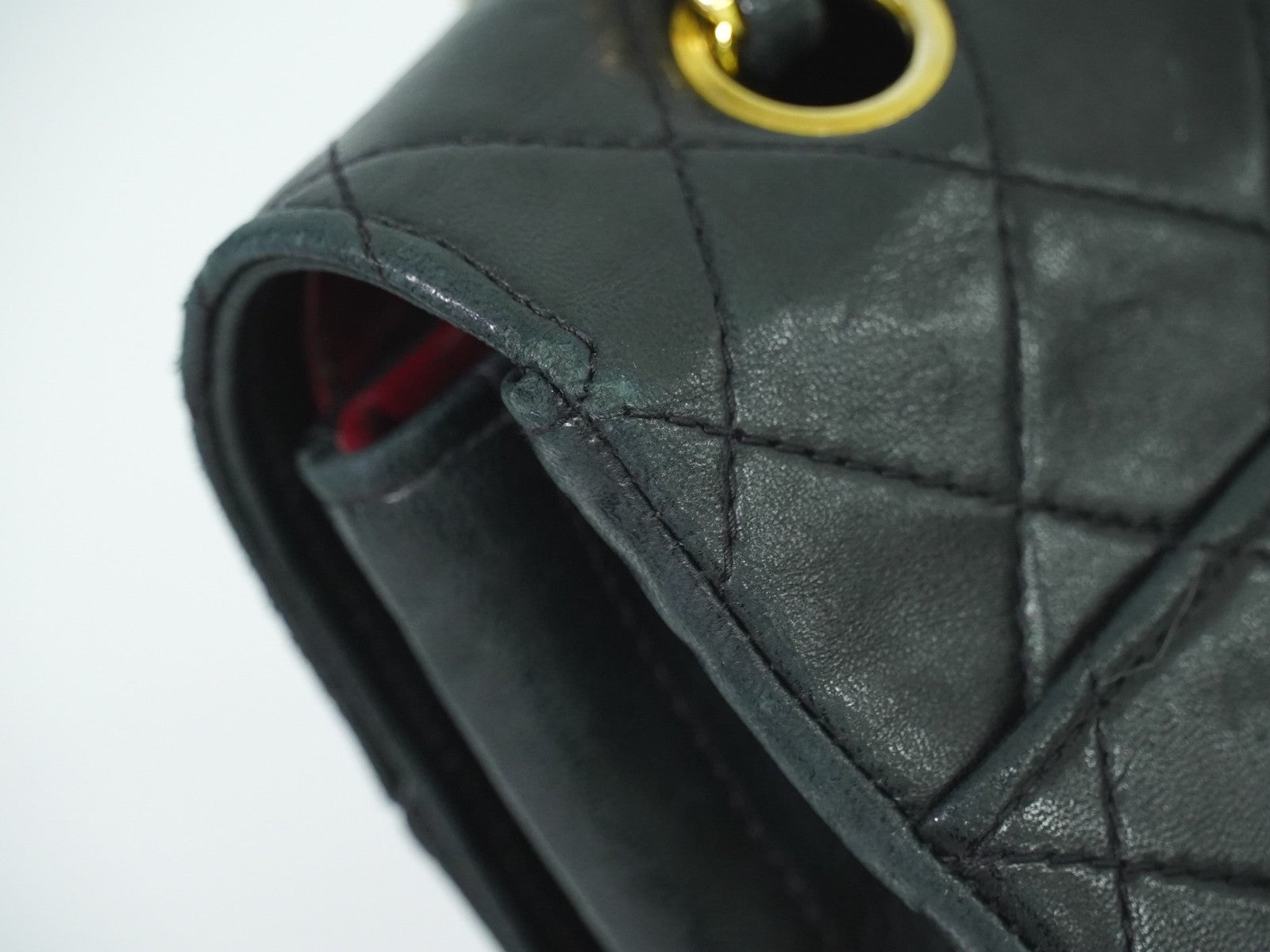 Chanel Vintage Round Flap Bag Quilted Lambskin