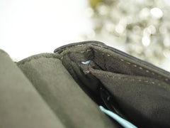 Fendi Double Baguette Embroidered Studded Leather