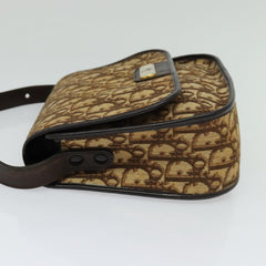 Christian Dior Vintage Trotter Flap Shoulder Bag Canvas