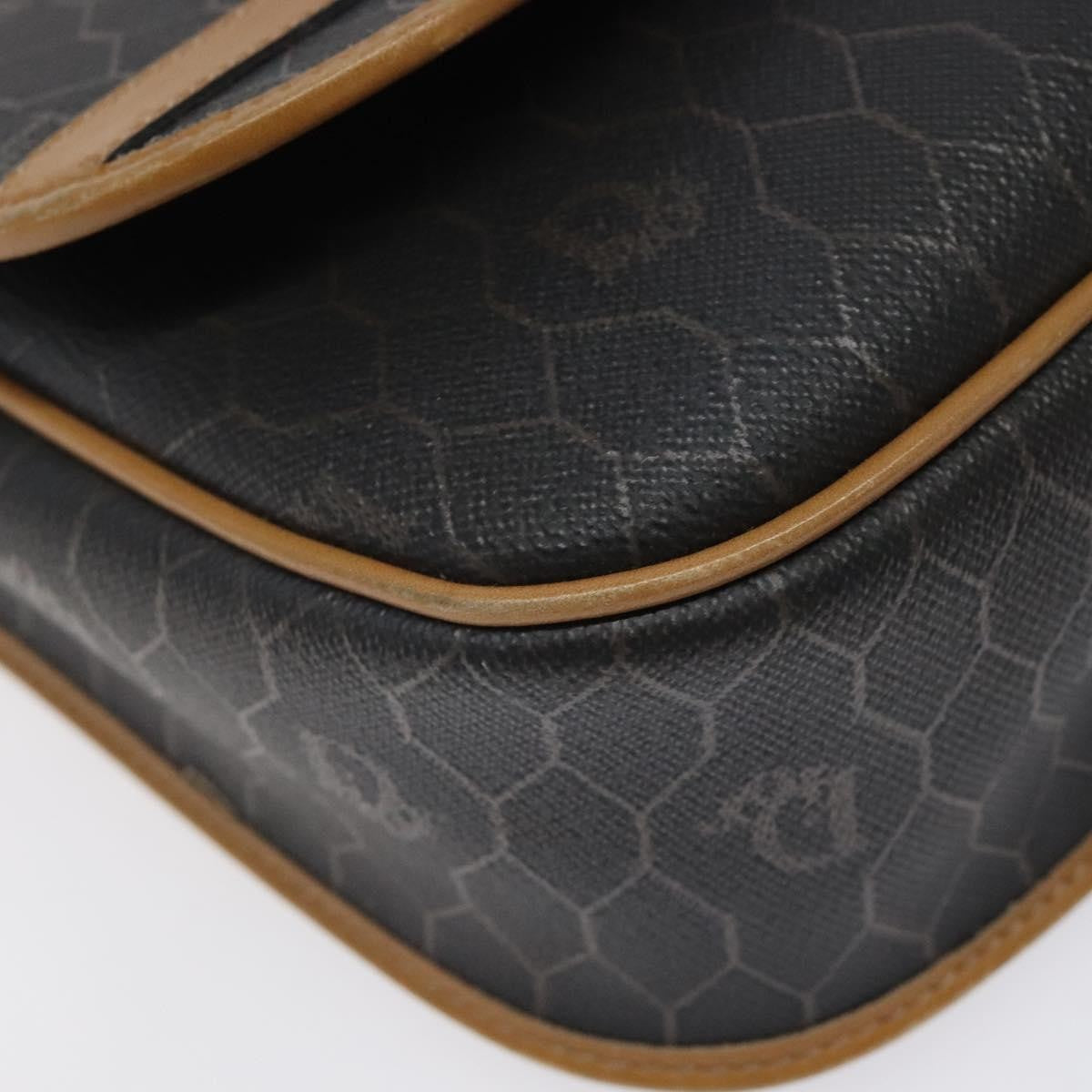 Christian Dior Vintage Honeycomb Flap Crossbody Bag Coated Canvas