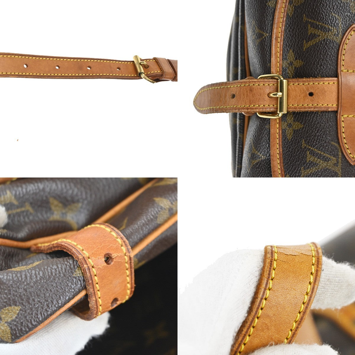 Louis Vuitton Saumur Handbag Monogram Canvas