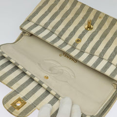 Chanel Vintage Classic Double Flap Bag Quilted Denim