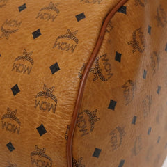 MCM Visetos Handbag Canvas and Leather