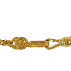 Chanel Vintage CC Pendant Long Necklace Metal