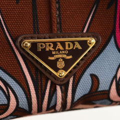 Prada Canapa Open Tote Canvas