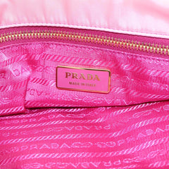 Prada Logo Bow Convertible Tote Tessuto with Leather