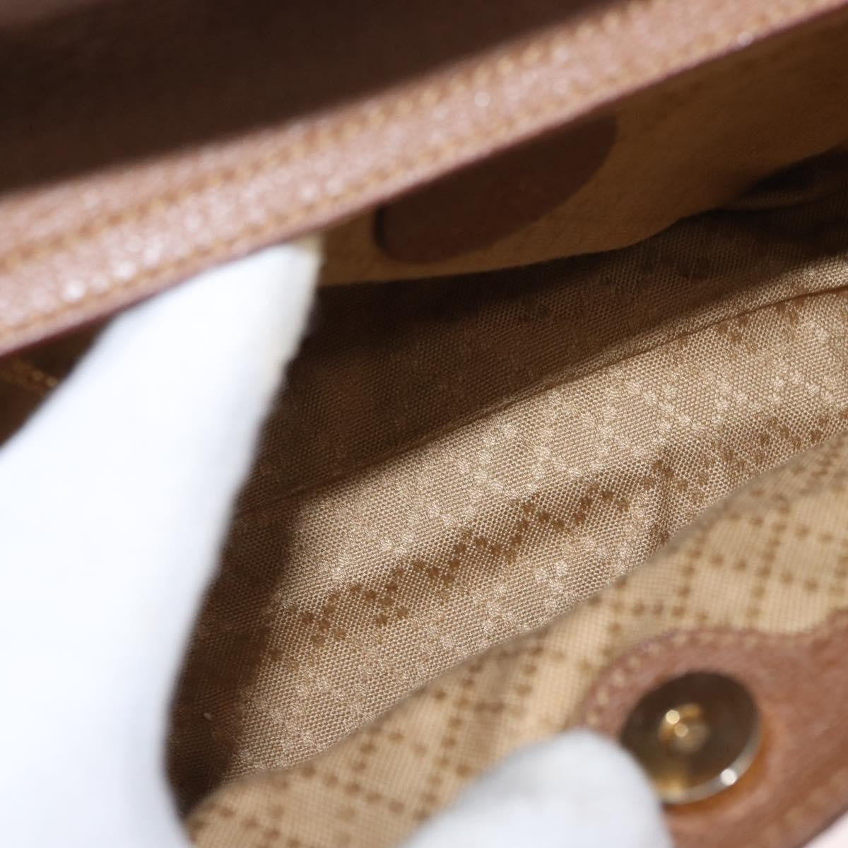 Gucci Vintage Bamboo Front Pocket Tote Suede